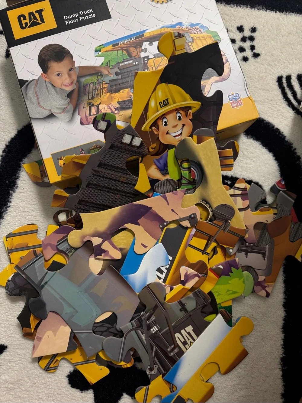 Caterpillar Yellow & Black Dump Truck Floor Puzzle - 36 Pieces